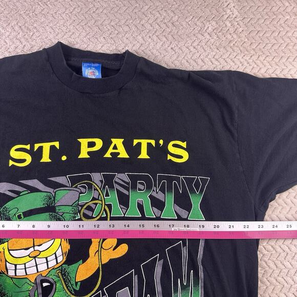 Vintage Garfield Single Stitch 1996 Paws St.Pat's Party Team T-Shirt Sz XL - Picture 6 of 9
